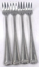 Gorham MONET FROSTED Stainless 18/8 Silverware Flatware Cocktail Fork Set of 4