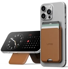 VRS DESIGN Premium MagSafe Wallet with Kickstand for iPhone 12/13/14/15/16/17