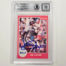 Wally Joyner signed 1986 Star Red #7 card RC rookie Angels BAS BGS 10 auto