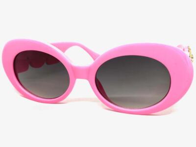 Occhiali Da Sole Shield Oversize SPEXX - Montatura Oro Con Lenti Rosa Flat, Protezione UV400, Retro