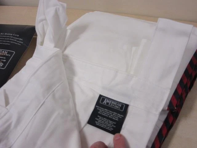 Bay Harbor Club чисто белый вкладка верхняя занавеска панель пара красный/темно-синий отделка 84 «x 84» - Изображение 3 из 4