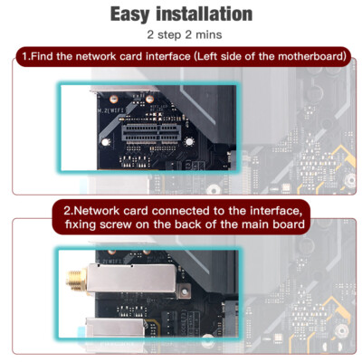 WI-FI Go NGFF M.2 with WiFi 6E AX210 WiFi Card Dual Antenna for