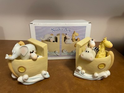 Noah's Ark Bookends Dicksons BER-2000 - NIB - Great Baptism Gift!