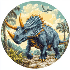XXL 30X30 Car Sticker Triceratops Decal