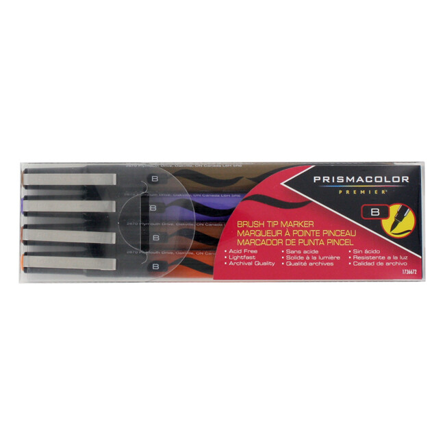 Prismacolor Premier Brush Tip Markers, Bold Point, Assorted 
