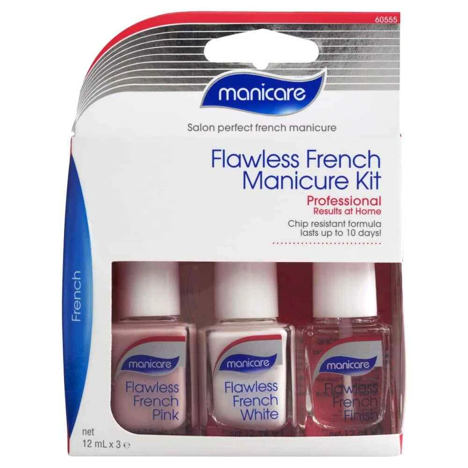 Manicare Flawless French Manicure Kit Professional Chip Resistant Formula 60555