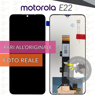 DISPLAY MOTOROLA MOTO E22 XT2239 XT-2239 SCHERMO LCD TOUCH VETRO PARI ...