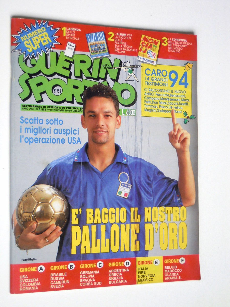 Guerin Sportivo 24-1993 – Torino, Baresi, Nencini, Perugia, Agassi + Film – Occasion