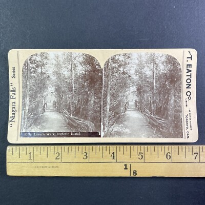 Dufferin Islands Path Niagara Falls Canada Stereoview Timothy Eaton c1890s Y3091