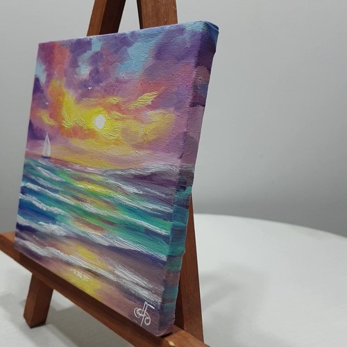 Ukraine Künstler Öl handgemalt Original Meereslandschaft Wandkunst Wohndeko bestes Geschenk - Bild 13 von 23