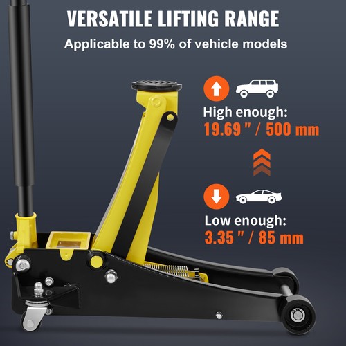 3 Ton Low Profile Trolley Jack Hydraulic Floor Car Lifter Dual Pump 75-500mm - Picture 3 of 12