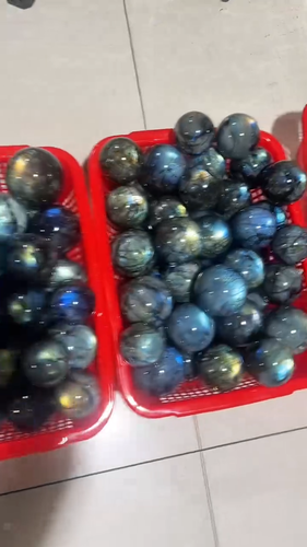 Natural Rainbow Labradorite Sphere Quartz Crystal Ball Gem Healing - Video 1 of 1