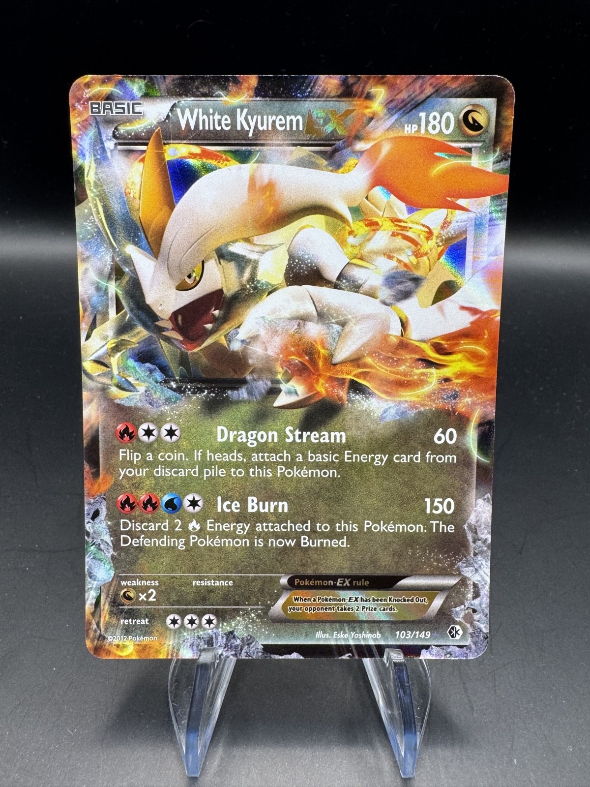 White Kyurem EX 103/149 Boundaries Crossed Holo