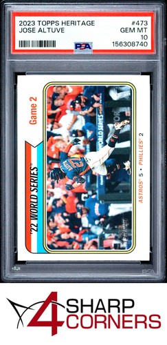 2023 TOPPS HERITAGE #473 JOSE ALTUVE POP 5 PSA 10