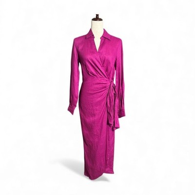 burgundy linen dress Brylin Linen Midi Dress main image 1