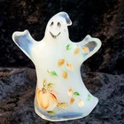 RARE Fenton Ghost 2005 Glass Halloween Figurine HandPainted SIGNED Autumn Leaves