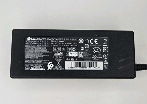 Véritable LG Chromebase Moniteur Chargeur Adaptateur Secteur Alimentation DA-65G19 19V 65W - Photo 2/3