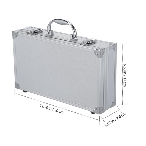 Aluminum Alloy Toolbox Small Makeup Case Portable Medicine Storage Tools Cont... - Afbeelding 4 van 9