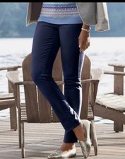 Talbots Heritage Corduroy Pants Women's Dark Blue Casual Classic 8P Preppy