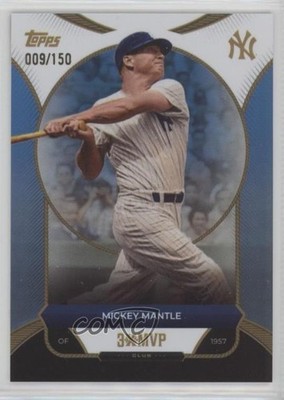 2025 Topps Welcome to the Club: 3x MVP Blue Foil /150 Mickey Mantle #20 HOF 1f5h