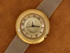 Vintage Timex Electric Disco Volante Gold Tone Watch Roman Dial UFO Case As-Is