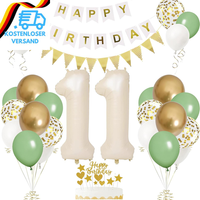 11. Geburtstag Deko Beige, Luftballon 11. Geburtstags, Geburtstagsdeko 11 Jahr,