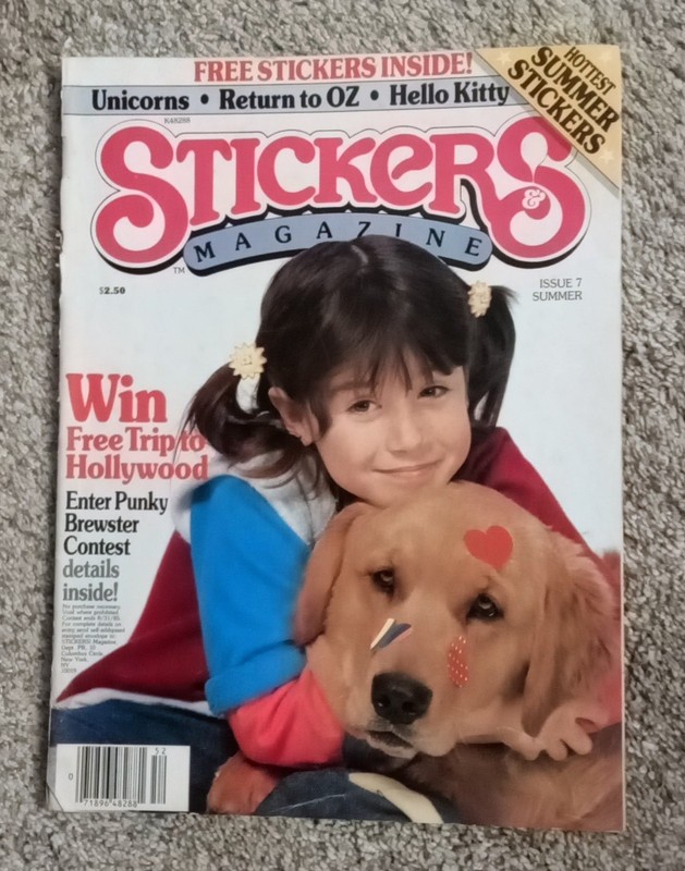 Vintage Stickers Magazine Issue 7 Summer 1985 Punky Brewster Complete w/stickers