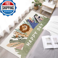 Abreeze Kids Runner Rug 5.3Ftanimals Area Rug Play Mat For Kids Non Skid