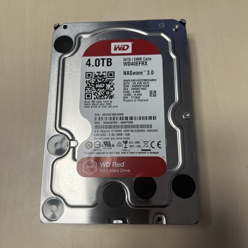 Western Digital Red NAS WD40EFRX 3.5" Internal Hard Disk Drive 4TB SATA 5.4K-RPM