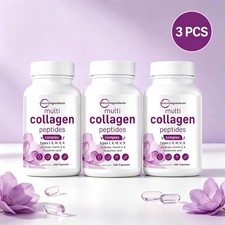 3PCS Multi Collagen Peptides Complex 240 Caps , Support Skin Hair Nails Joint