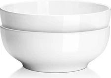 DOWAN Serving Bowls, 9.5" Large Salad Bowls for Entertaining, Side Dishes, Pho