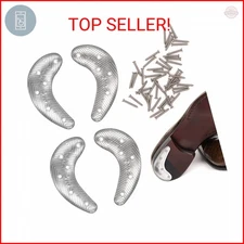 GOETOR Heel Plates 4 PCS Metal Shoes Heel Taps Tips Repair Pad Replacement with 