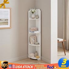 4 Tiers Bathroom PVC Storage Organizer Corner Shelf White Storage Organizer NEW