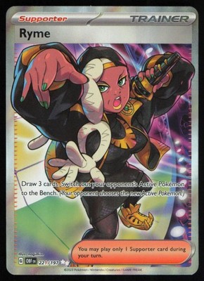 2023 Scarlet & Violet Series - Obsidian Flames Ryme Ultra Rare #221