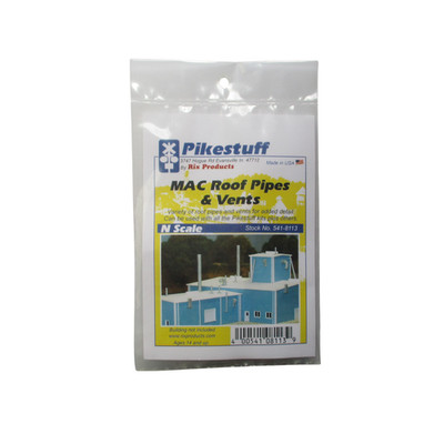 MAC Roof Pipes & Vents N SCALE LAYOUT DIORAMA PIKESTUFF 8113