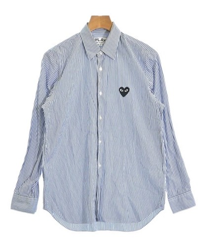 PLAY COMME des GARCONS Casual Shirts NavyxWhite(Stripe Pattern) S 2200672177095 - Foto 1 di 7