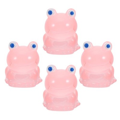  4 Pcs Frösche Klein Miniatur Tiere Miniaturfroschfiguren Harzfrösche