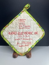 Vintage Quilted Honokaa Big Island Hawaii Advertising Potholder - 5" X 5.5"