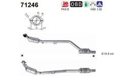 AS Katalysator 71246 für MERCEDES KLASSE W203 CLK A209 Model S203 C209 CL203 240