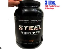 Steel Supplements, Steel Whey-PRO 100% PURE Whey Protein Chocolate 42 Servings