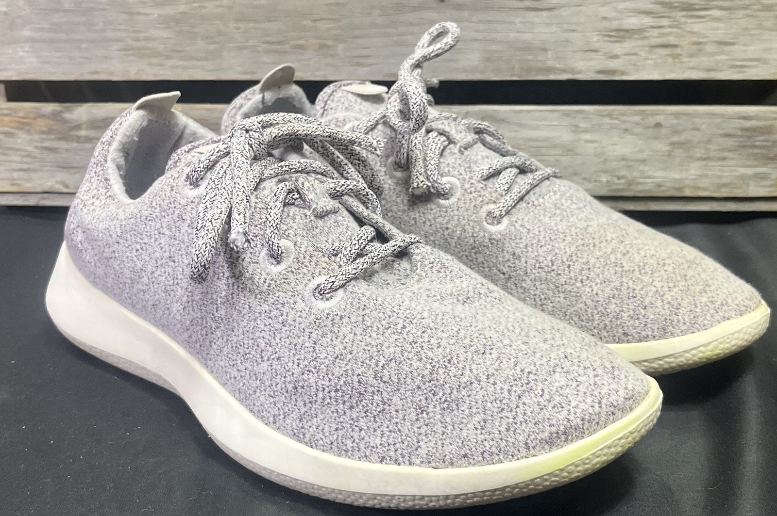 SAOLA Sneakers Allbirds donna runner lana WR W10 suola viola crema taglia 10