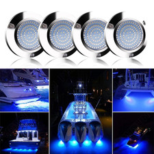 4X Blue Stainless Steel 90 LED Underwater Pon...