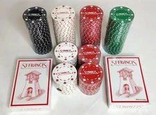 Poker Chips and Playing Card Decks ALL SEALED St. Francis