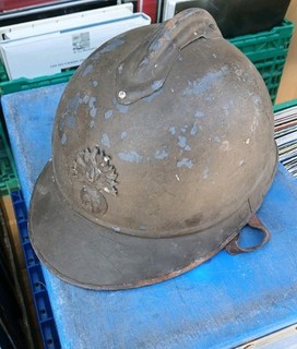 mort pour la France casque militaire Adrian 39 45 1914 1918 ww1 ww2 casco helmet