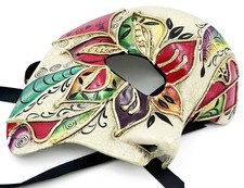 Phantom Mask Red Masquerade Mardi Gras Music Score Costume