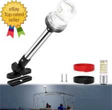 12 Inch Stern Light Bimini Top Anchor Light LED Pontoon Navigation Lights