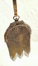  39 Purse Antique 1920s Flapper Fine Silver Mesh Dance Wristlet