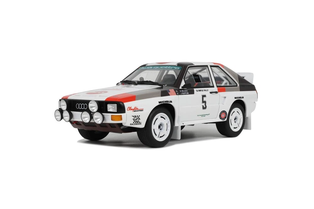 Miniature Auto Union 1/18 Audi Quattro Rallye Monte-Carlo 1984 N°1, Blanche