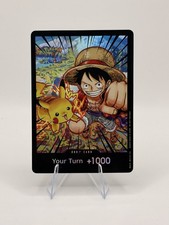 DON!! CARD - ONE PIECE/POKEMON - LUFFY/ PIKACHU - FULL ART HOLOFOIL CARD