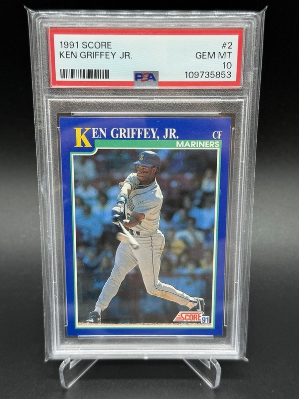 1991 Score Ken Griffey Jr PSA 10 Pop Of Only 112 1st Card In Set Blue Border